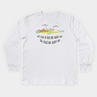 Don't have to leave your comfort zone, just expand your comfort zone_cute sloth memes Kids Long Sleeve T-Shirt